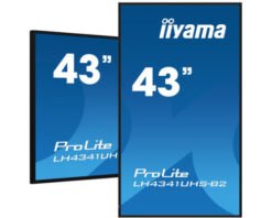 MONITOR IIYAMA 43" 3840X2160, 4K UHD IPS PANEL, 1% HAZE, LANDSCAPE AND PORTRAIT MODE, SPEAKERS 2X 10W , VGA, 3X HDMI, 500CD/M², MEDIA PLAY USB PORT, CONTROL LAN / RS232C, VESA 400X400 (LH4341UHS-B2)