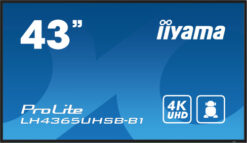MONITOR IIYAMA 43" , UHD IPS PANEL, HAZE 1%, 800CD/M, HORIZ Y VERT, SIGNAL FAILOVER, MM 2X 10W,  HDMI 2X, DP, USB 2.0 X2, WIFI, LAN, MEDIA PLAY USB PORT, CONTROL LAN / RS232C, IISIGNAGE2 (CMS/DMS), E-SHARE, ANDROID 11 OS,  24/7 OPERATION, VESA  (400X