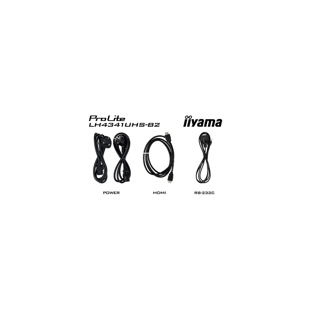MONITOR IIYAMA 43" 3840X2160, 4K UHD IPS PANEL, 1% HAZE, LANDSCAPE AND PORTRAIT MODE, SPEAKERS 2X 10W , VGA, 3X HDMI, 500CD/M², MEDIA PLAY USB PORT, CONTROL LAN / RS232C, VESA 400X400 (LH4341UHS-B2) - Imagen 18
