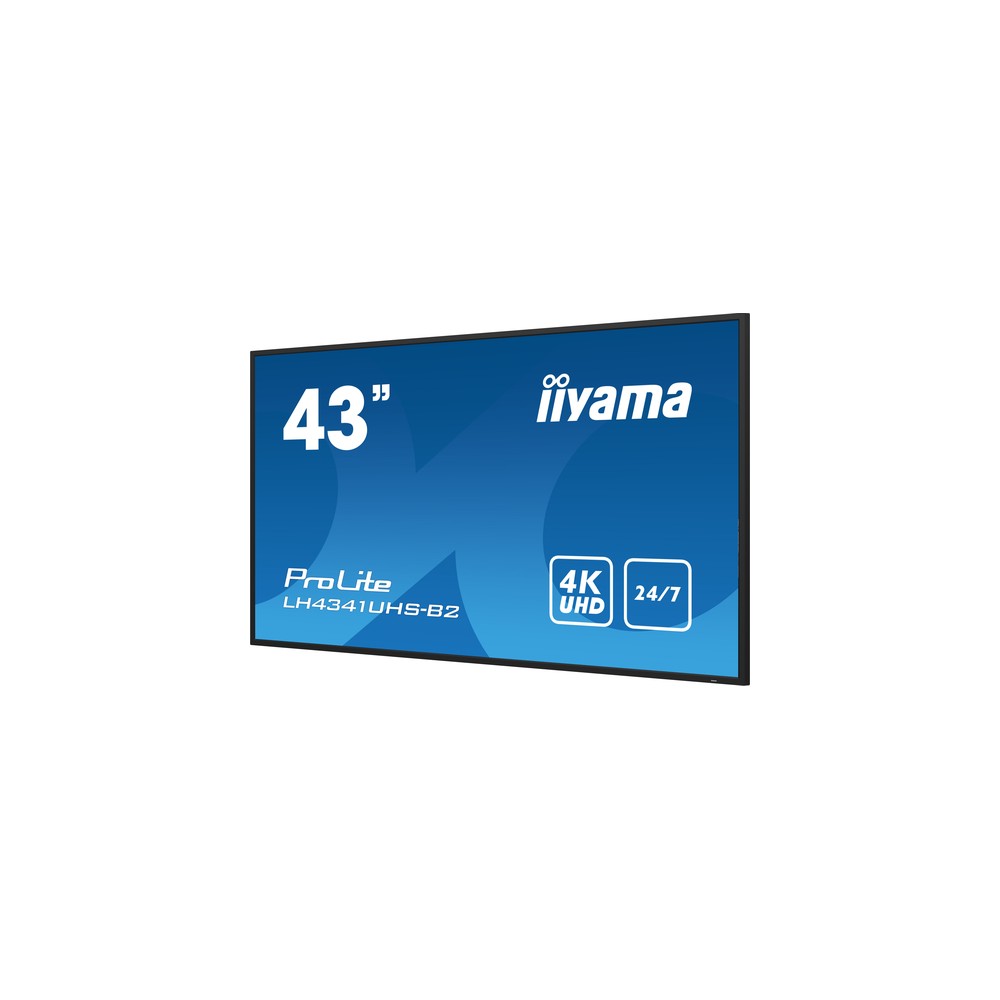 MONITOR IIYAMA 43" 3840X2160, 4K UHD IPS PANEL, 1% HAZE, LANDSCAPE AND PORTRAIT MODE, SPEAKERS 2X 10W , VGA, 3X HDMI, 500CD/M², MEDIA PLAY USB PORT, CONTROL LAN / RS232C, VESA 400X400 (LH4341UHS-B2) - Imagen 8