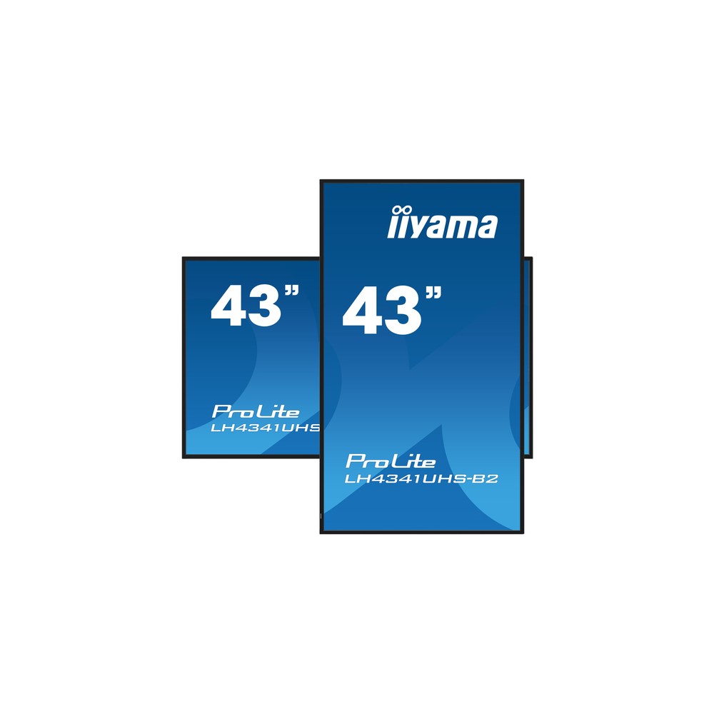 MONITOR IIYAMA 43" 3840X2160, 4K UHD IPS PANEL, 1% HAZE, LANDSCAPE AND PORTRAIT MODE, SPEAKERS 2X 10W , VGA, 3X HDMI, 500CD/M², MEDIA PLAY USB PORT, CONTROL LAN / RS232C, VESA 400X400 (LH4341UHS-B2) - Imagen 6