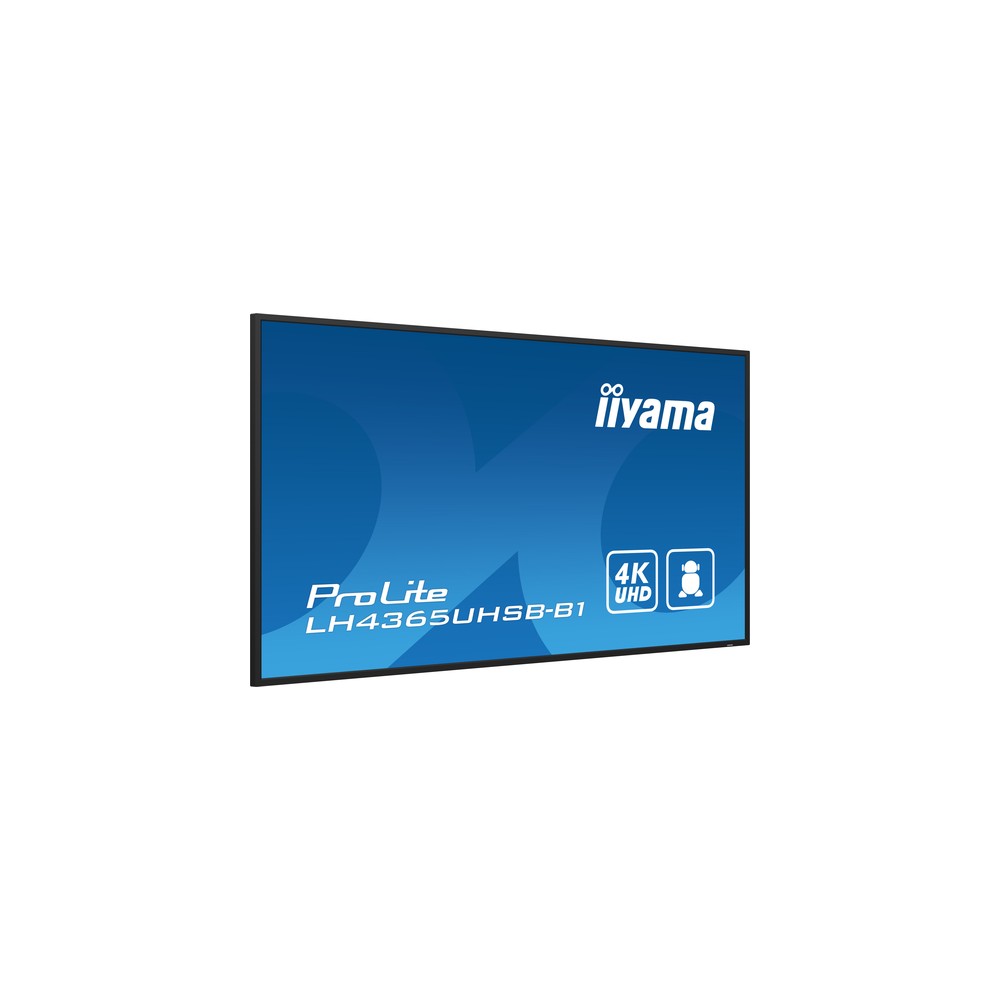 MONITOR IIYAMA 43" , UHD IPS PANEL, HAZE 1%, 800CD/M, HORIZ Y VERT, SIGNAL FAILOVER, MM 2X 10W, HDMI 2X, DP, USB 2.0 X2, WIFI, LAN, MEDIA PLAY USB PORT, CONTROL LAN / RS232C, IISIGNAGE2 (CMS/DMS), E-SHARE, ANDROID 11 OS, 24/7 OPERATION, VESA (400X - Imagen 7