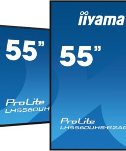 iiyama LH5560UHS-B2AG pantalla de señalización Pizarra de caballete digital 138,7 cm (54.6") LED Wifi 500 cd / m² 4K Ultra HD Negro Procesador incorporado Android 11 24/7