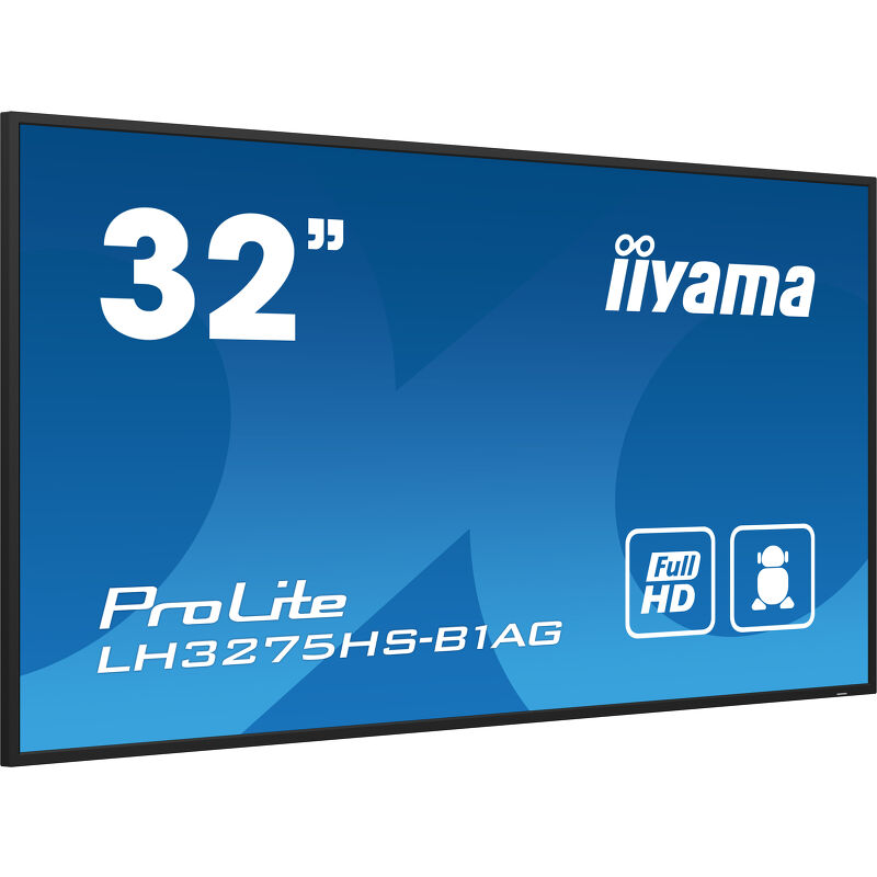 Monitor iiyama ProLite LH3275HS-B1AG vista en ángulo