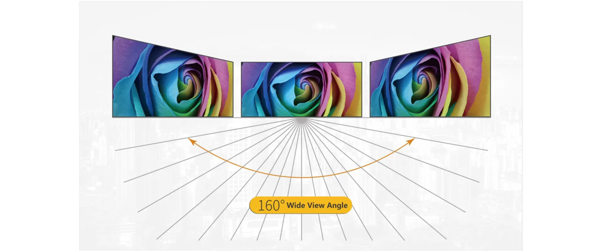 Pantalla LED exterior con ángulo de visión de 160 grados