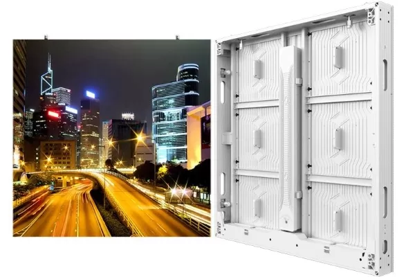 Pantalla LED exterior fija NSH Exterior con cabina de perfil de aluminio IP66